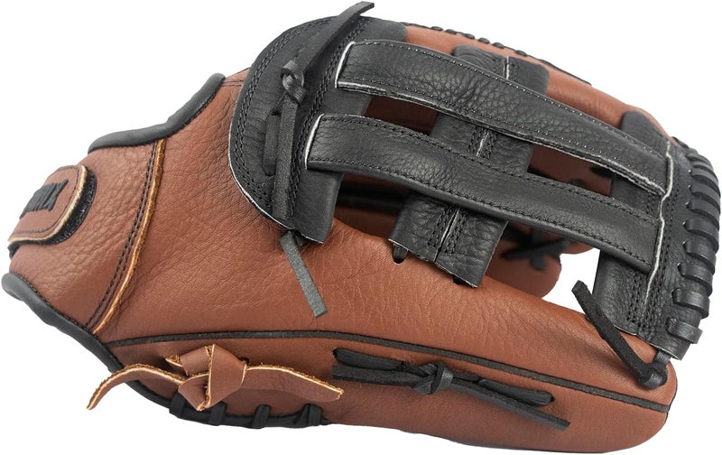 PHINIX Adult All Leather Baseball Slow-Pitch Softball Glove 12.5" - Image 2